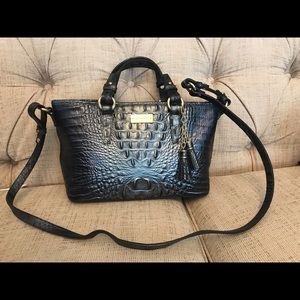 Brahmin Metallic Blue Handbag